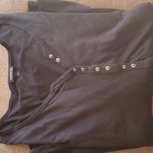 Light Weight Black 3/4 sleeve top